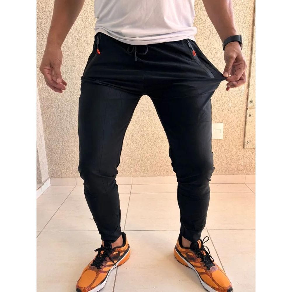 2X Calça Masculina Slim Fit Esportiva Fitness Com Elastano