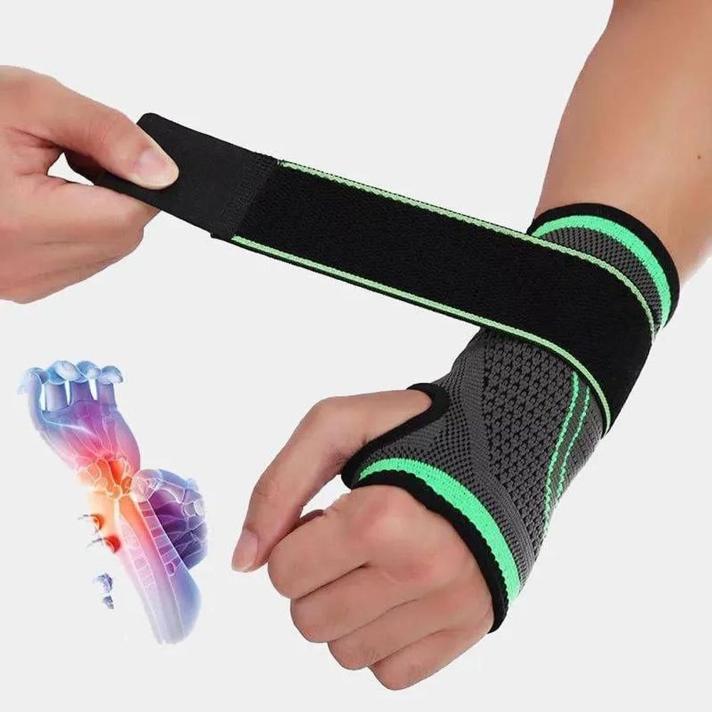 2X Munhequeira Alta Compressão Tendinite Protetor Punho Tens