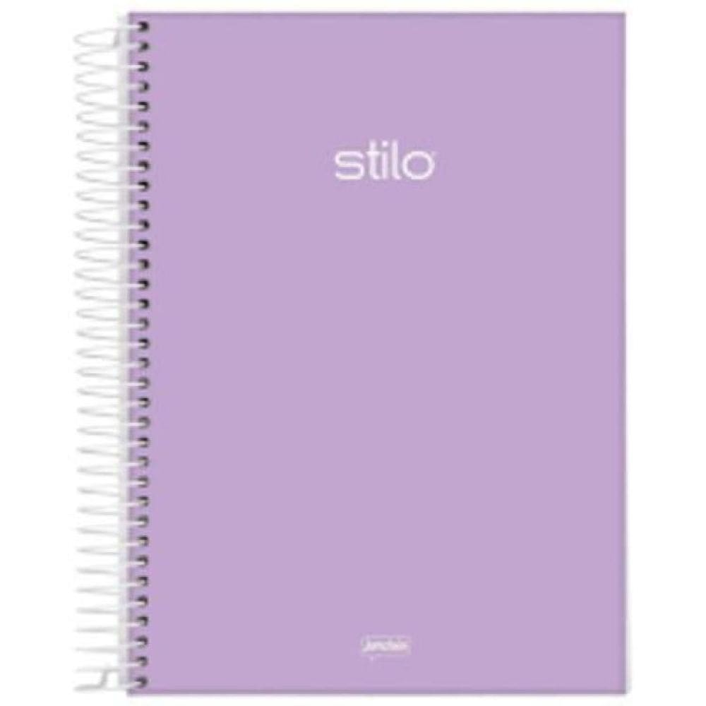 Caderno Capa Dura 10 Mat. 160 Folhas Jandaia Lilás