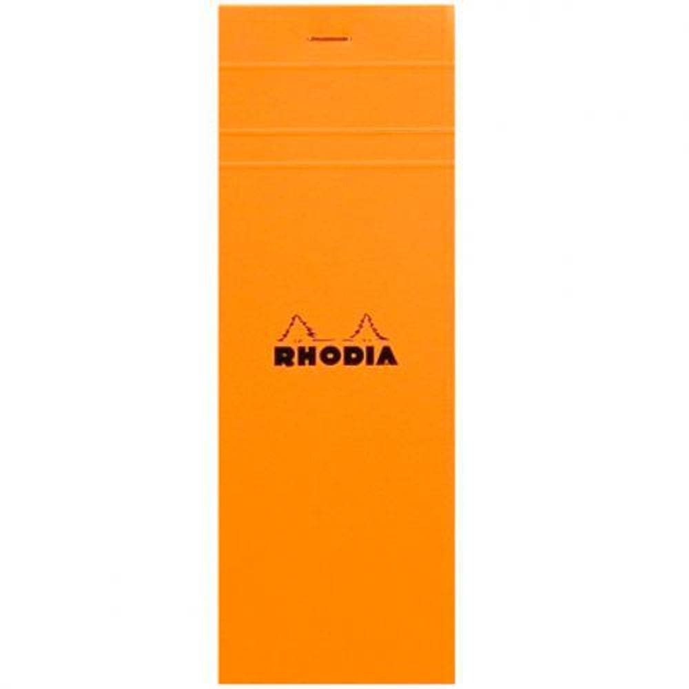 Bloco De Notas Rhodia 8,4X22 N8 Capa Couro Laranja