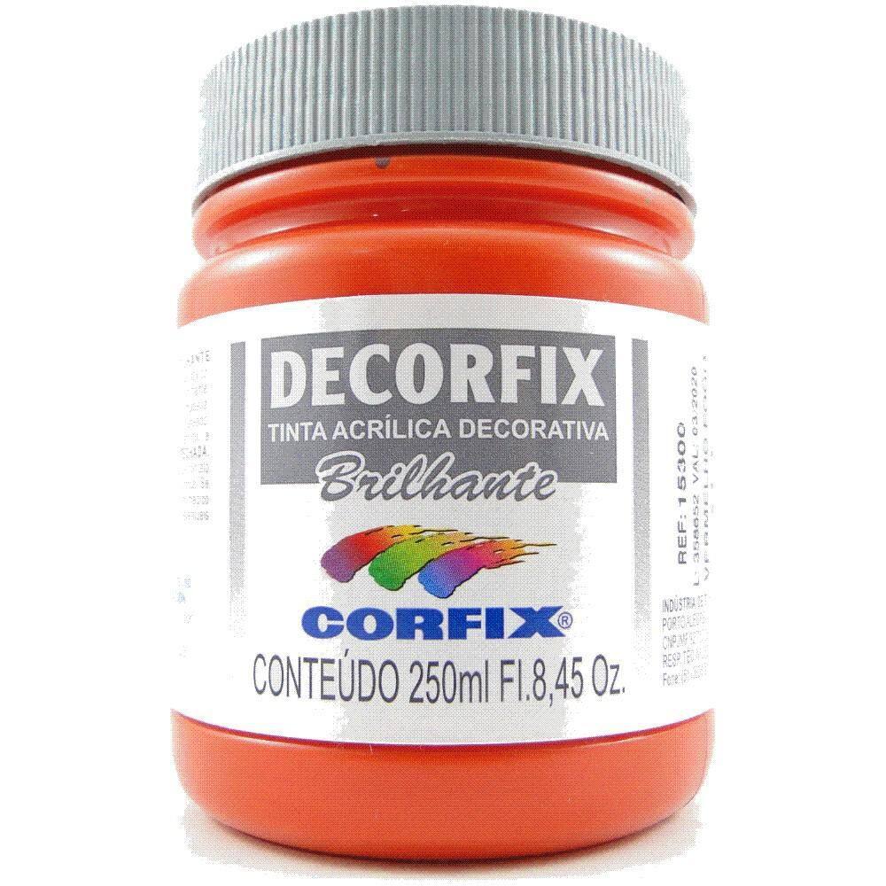 Tinta Brilhante Decorfix 250 Ml-Vermelho Escarlate 437