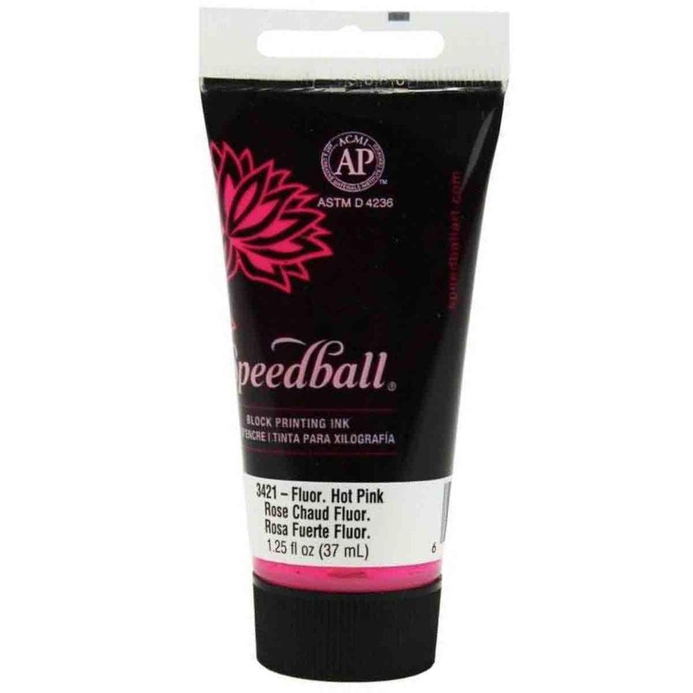 Tinta Xilogravura Speedball Base Agua 3421 Fluor Hot Pink