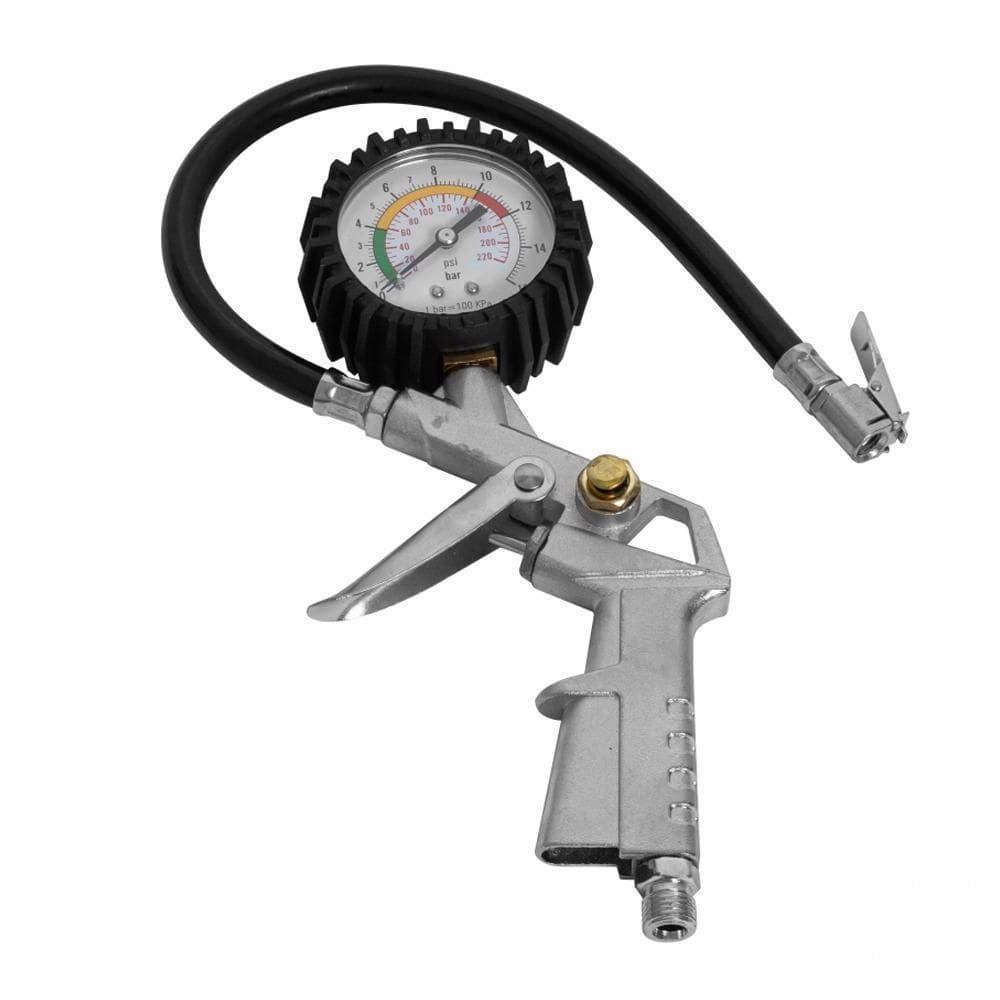 Calibrador De Pneu Portátil Mecânico 220Psi Bico Duplo Lupus