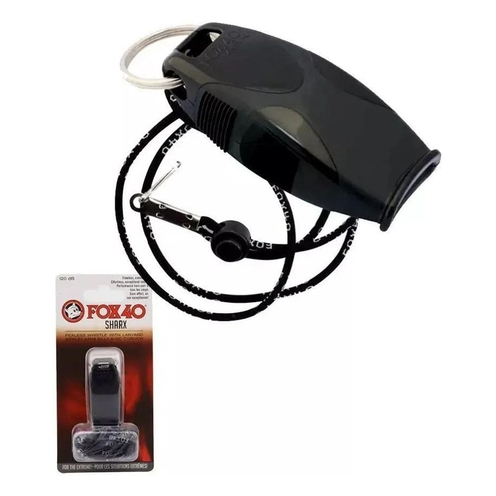 2X Apito Fox Sharx 120 Db Imediato Cor Preto