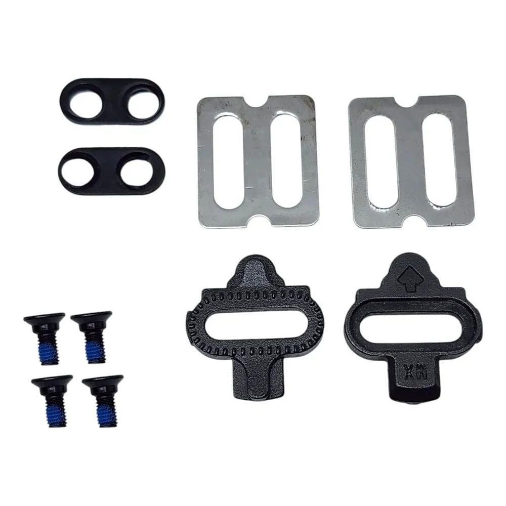 2X Par Tacos Taquinho Pedal Clip Bike Preto Sapatilha Spd Mt