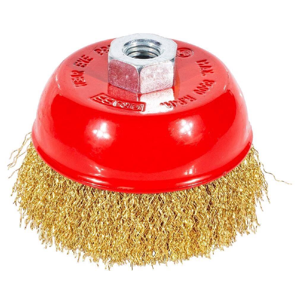 Escova De Aço Latonado Tipo Copo Com Rosca 571,0015 - Graff