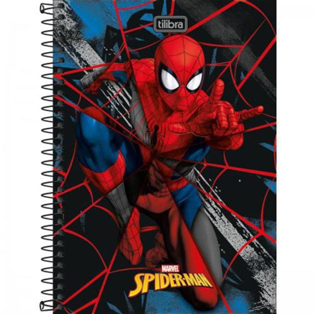 Caderno Spider-Man 1/4 Espiral Capa Dura 80 Folhas - Tilibra
