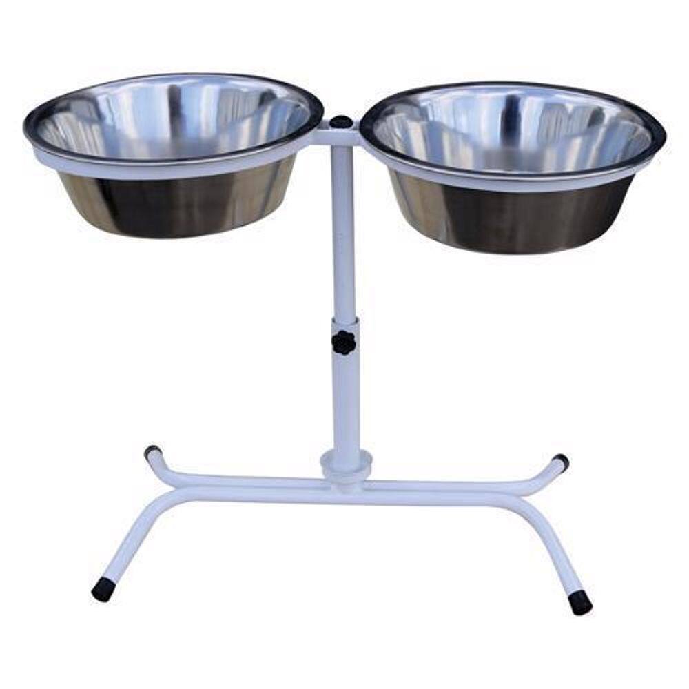 Comedouro Pet Duplo Tigela Inox 2.300Ml - Fercar