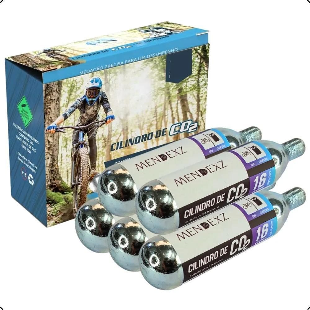 2X 5X Co2 16G Pneu Bicicleta Moto Cartucho Refil Cilindro C/