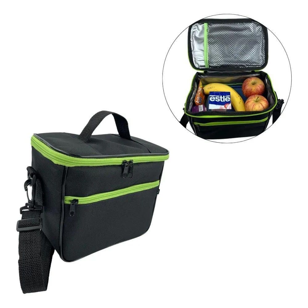 2X Bolsa Marmita Ombro Térmica Masculina Necessaire Transver