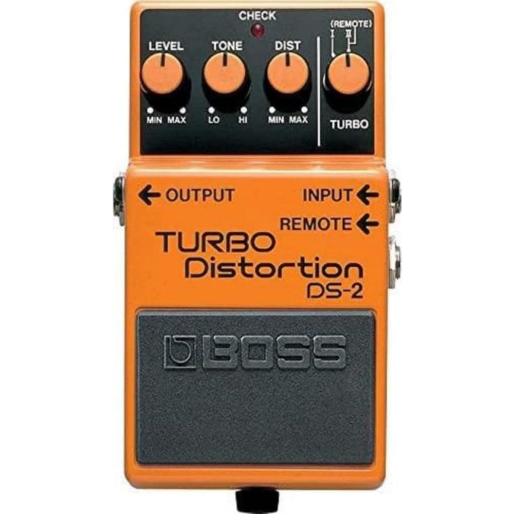 Pedal de distorção BOSS DS-2 Turbo com conector remoto