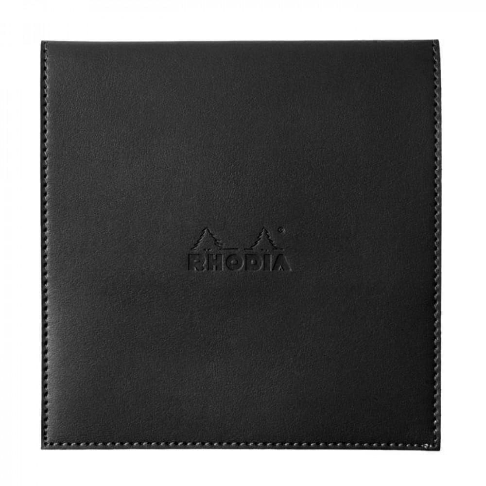 Bloco Notas Rhodia Boutique 14,5X14,5Cm Capa Couro Preta