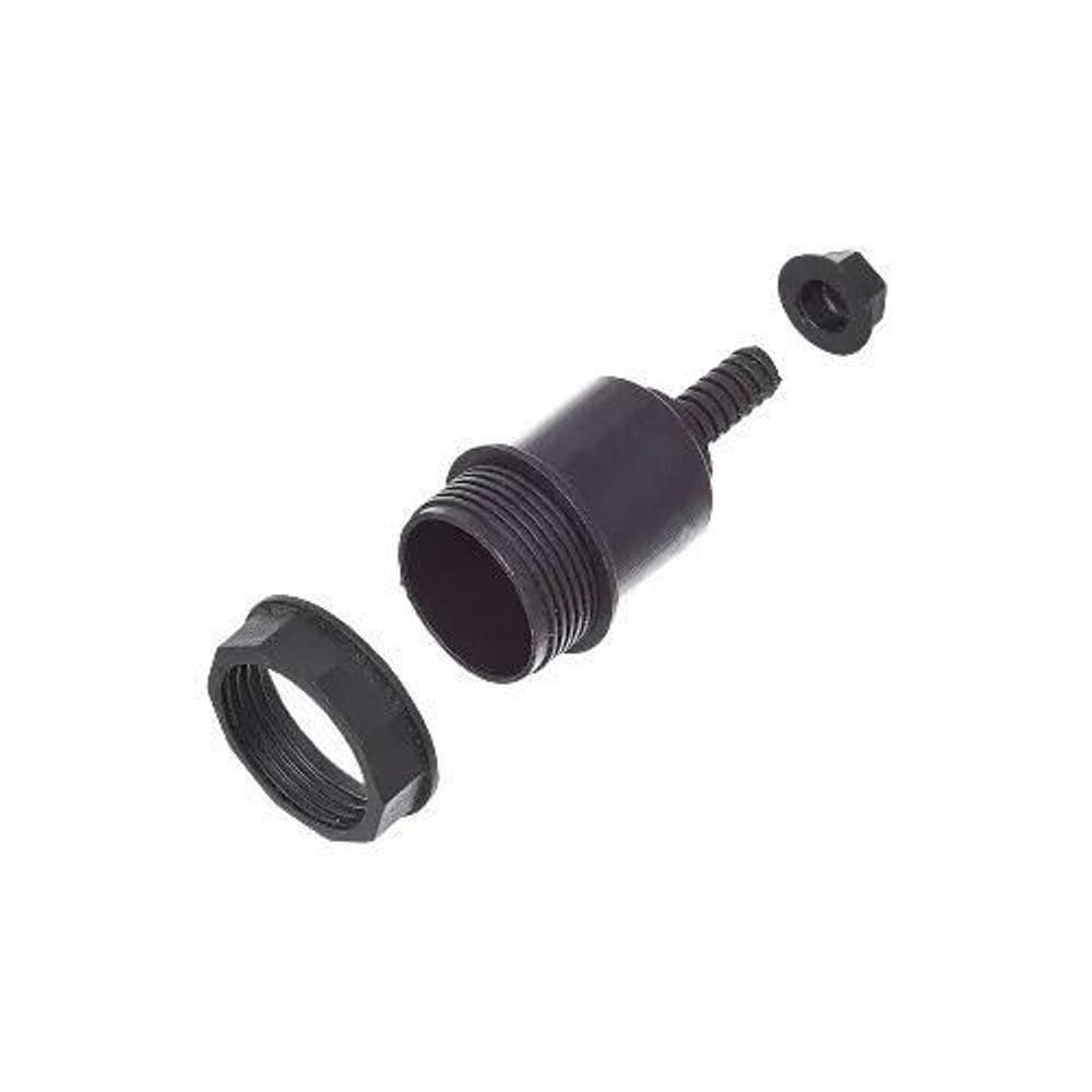 10 Soquete C Niple Ou Coluna P Luminarias Aba Preto Com Nipl