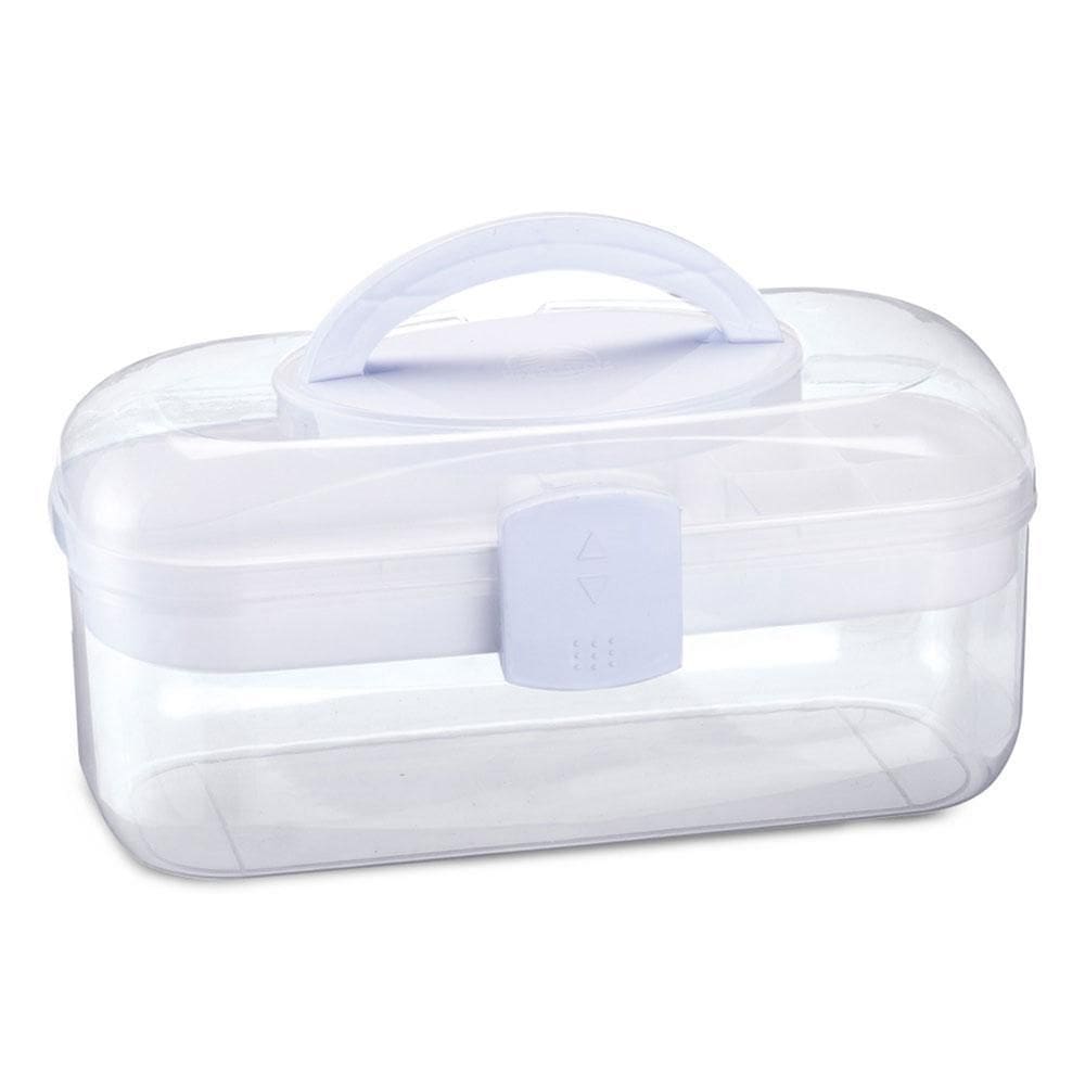 Caixa Maleta Multiuso Organizadora Manicure Maquiagem Branca