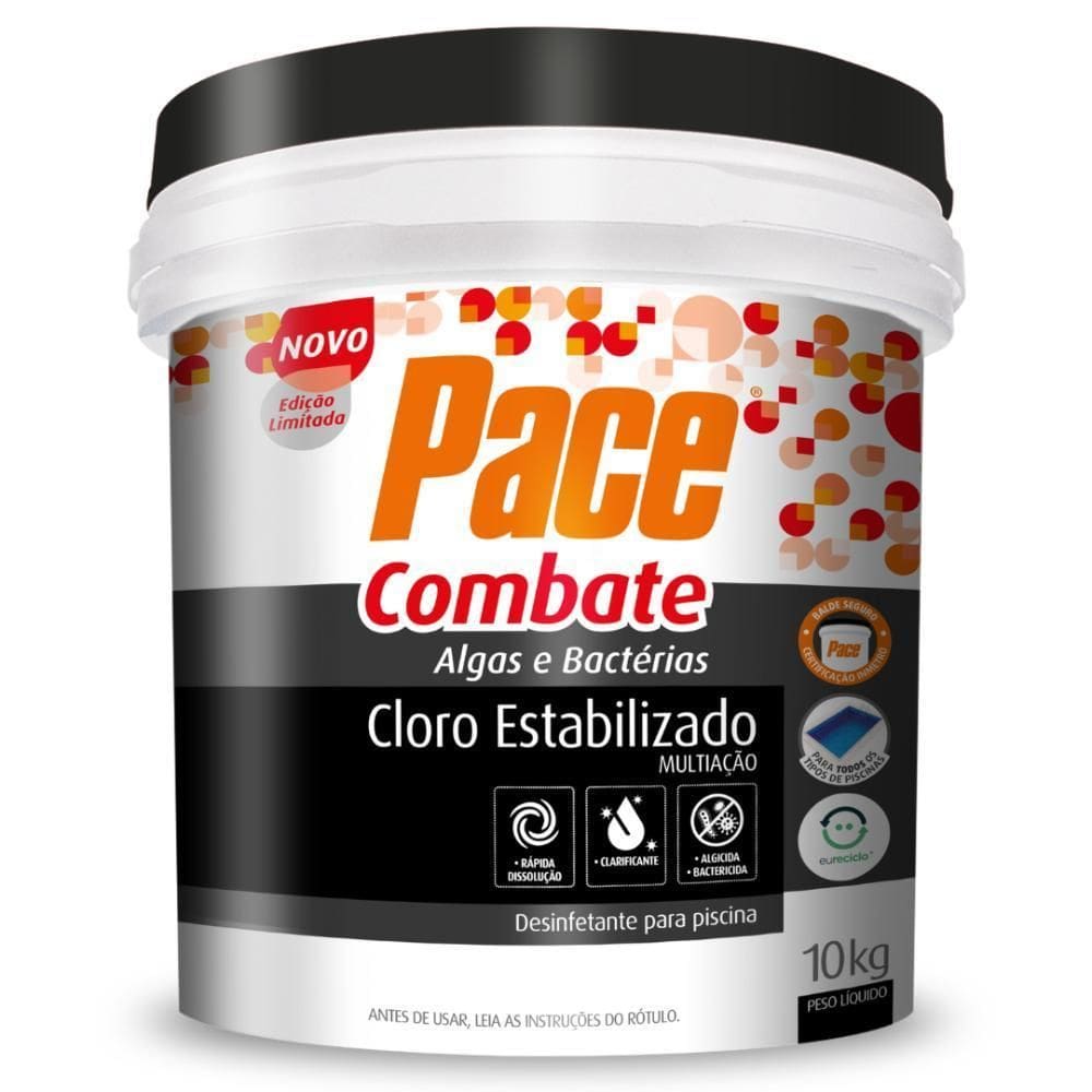 Pace Combate Hth 10Kg Multiação 3 Em 1 Para Piscinas