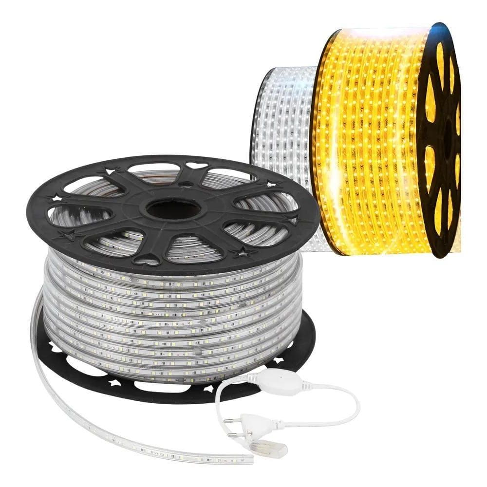 Mangueira Led Fita Chata Branco Frio Branco-Frio 220V 127V