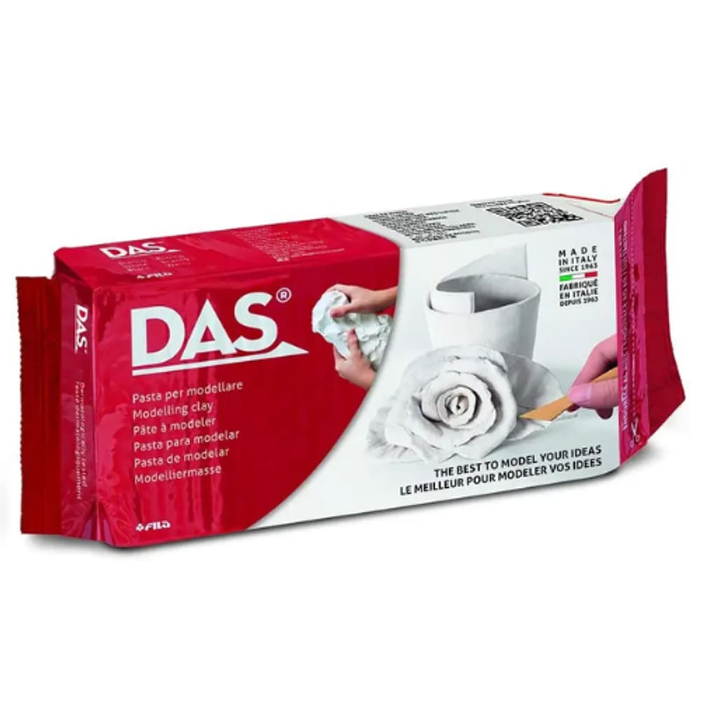 Massa Das de Ceramica Fria para Modelar Branca 1kg Artesanato