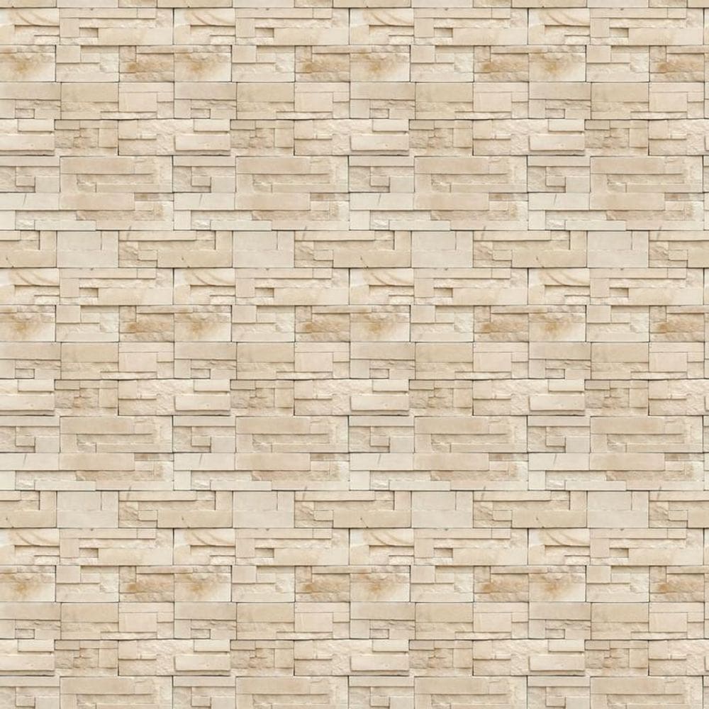 Papel De Parede Pedra Tijolos Filete Retalhos Adesivo Sala