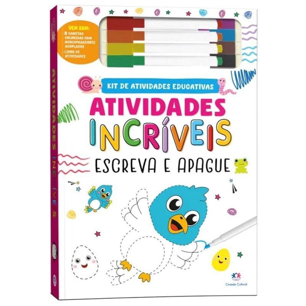 Livro Escreva E Apague Atividades Incríveis - Ciranda