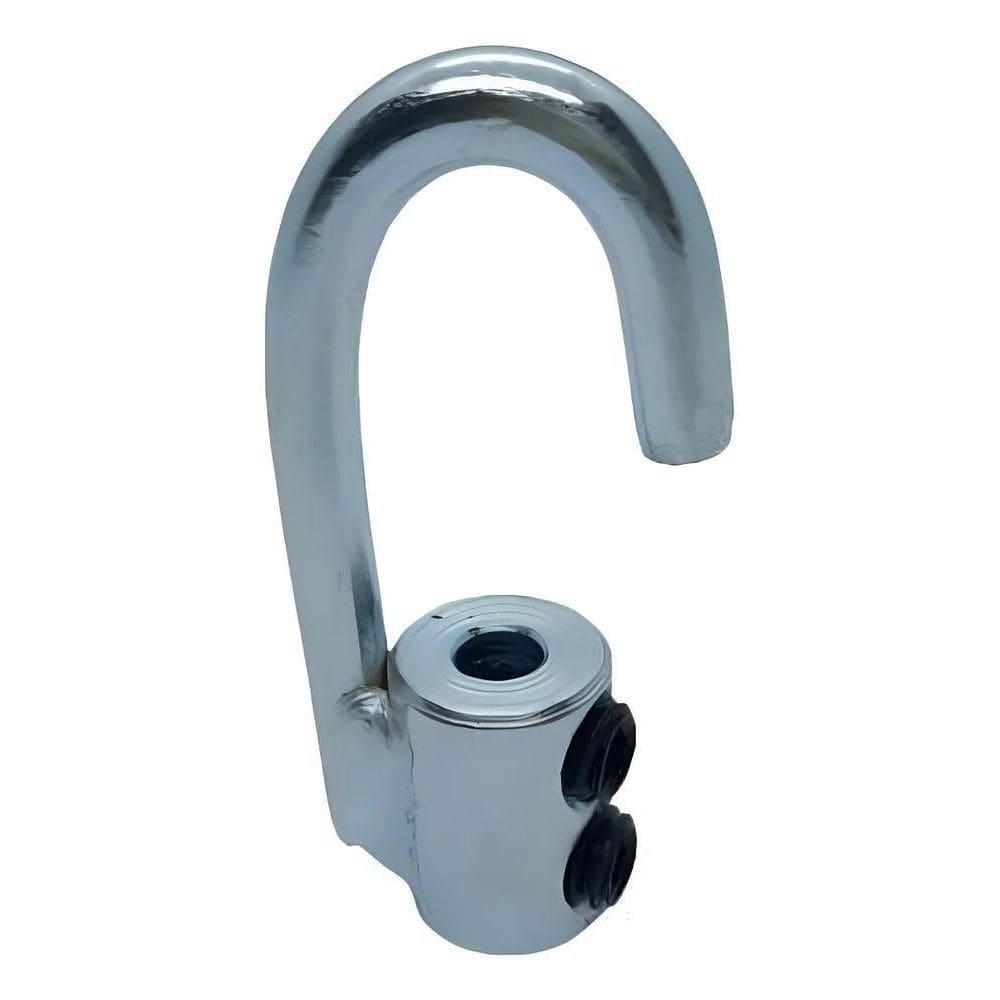 5 Terminal Reparo Gancho Anzol Para Cabo De Aço Ac Prateado