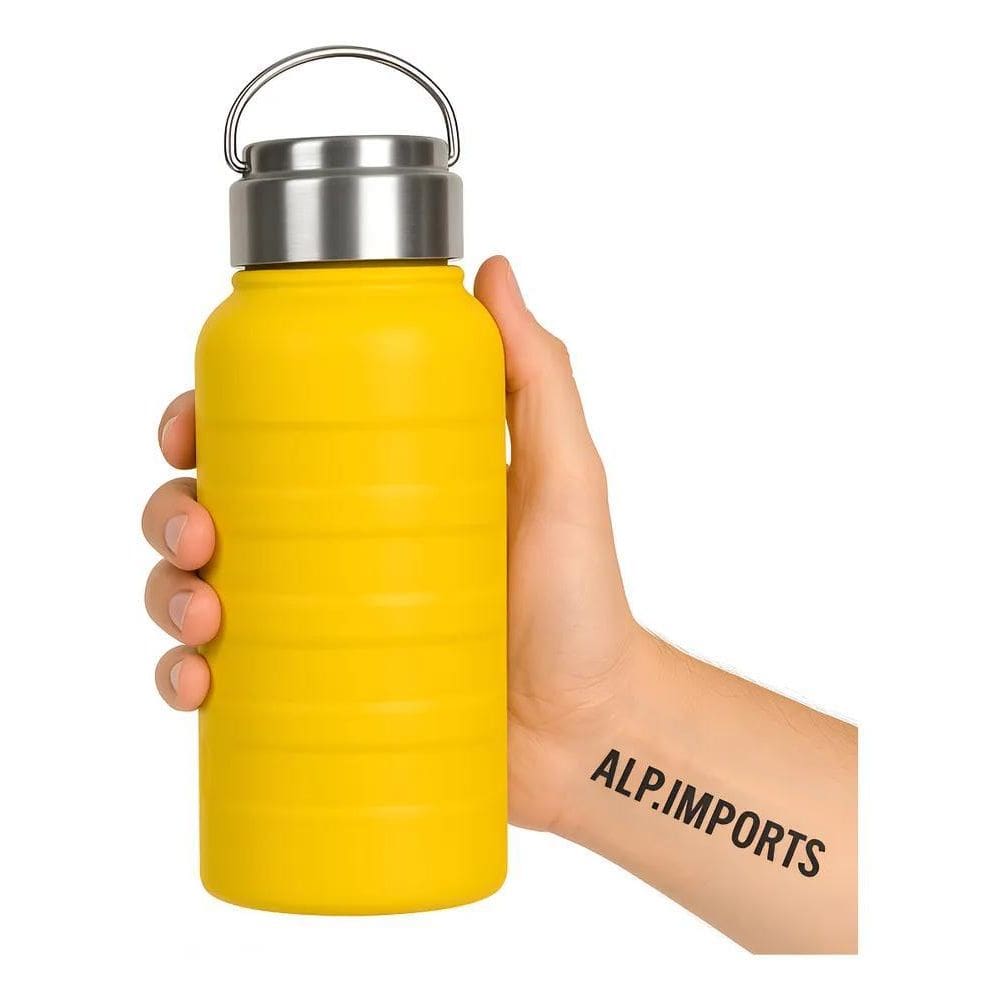 Garrafa Térmica Squeeze Academia Sport 1Litro Água Ge Amarel