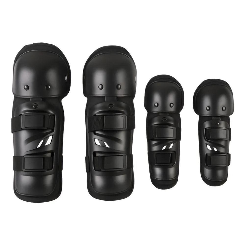 Kit Joelheira Cotoveleira Articulada Zem Moto Bike Preto M