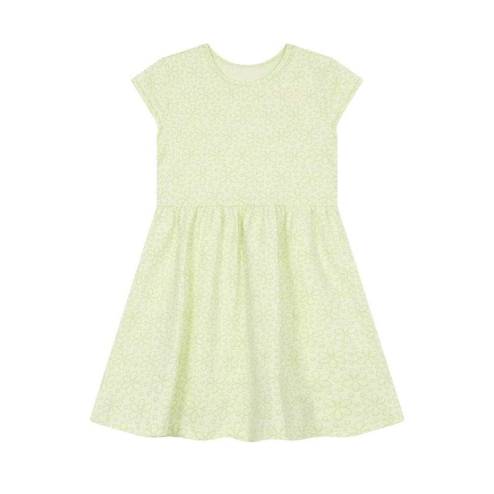 Vestido infantil menina florido Brandili-Verde