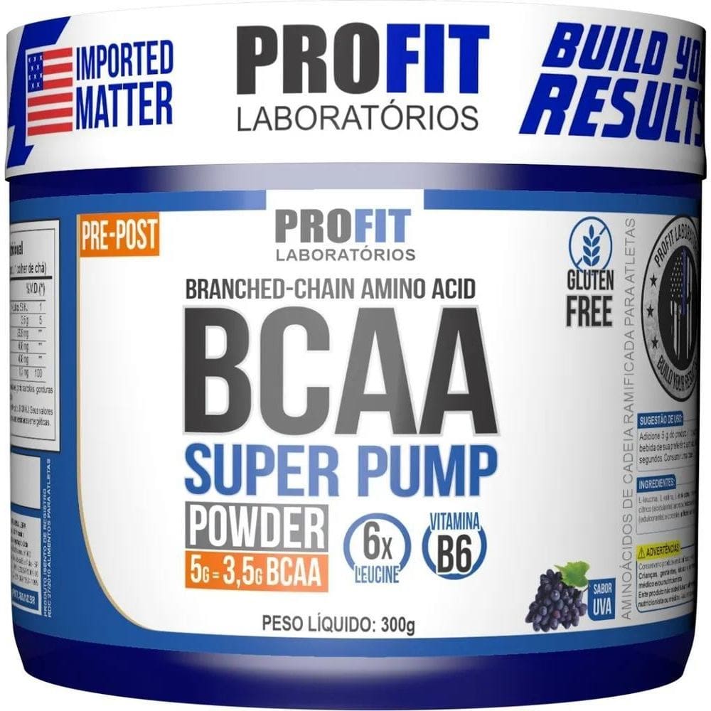 2X Suplemento En Pó Profit Bcaa Sabor Uva X 300G