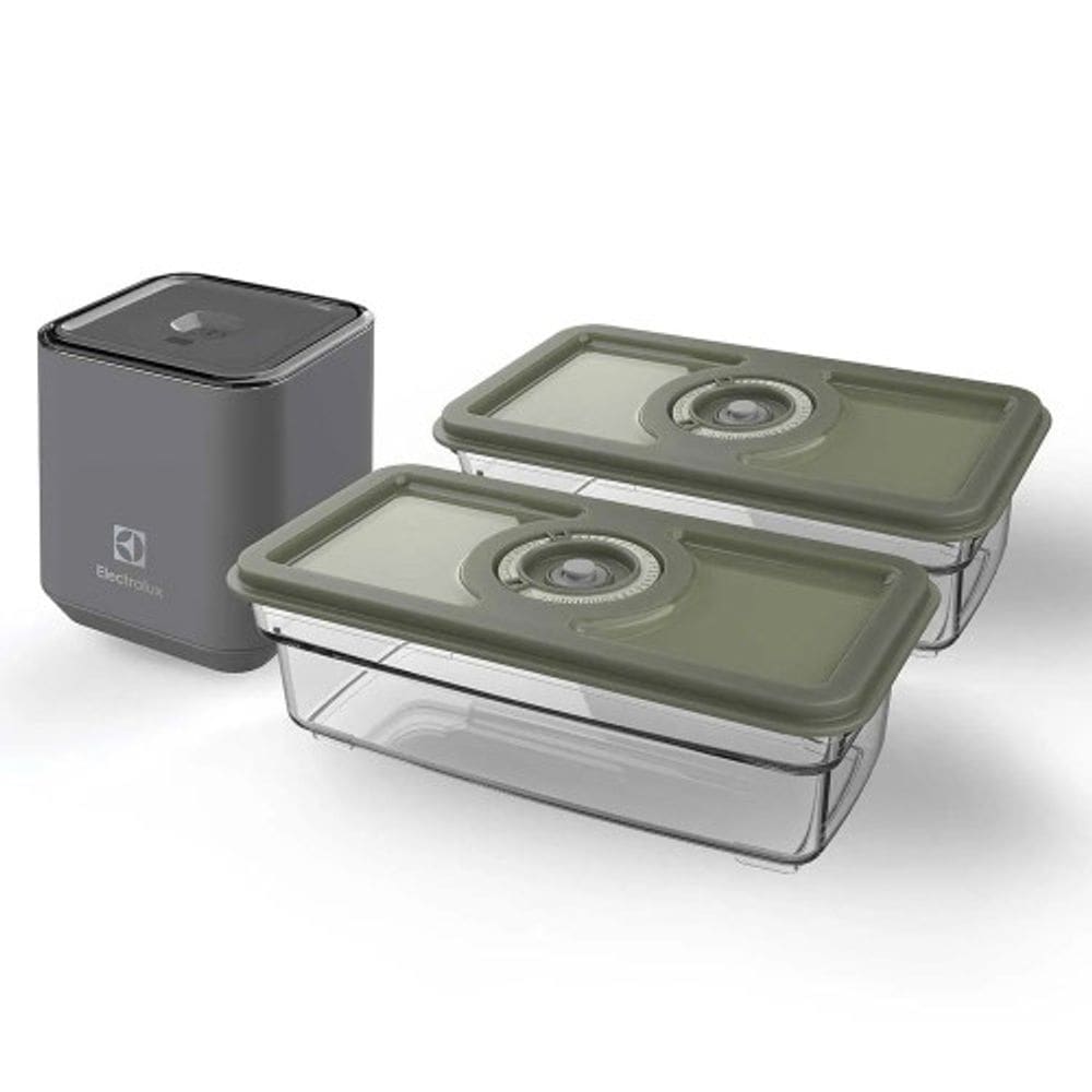 Conjunto Seladora a Vácuo Portátil com 2 Potes Herméticos Electrolux