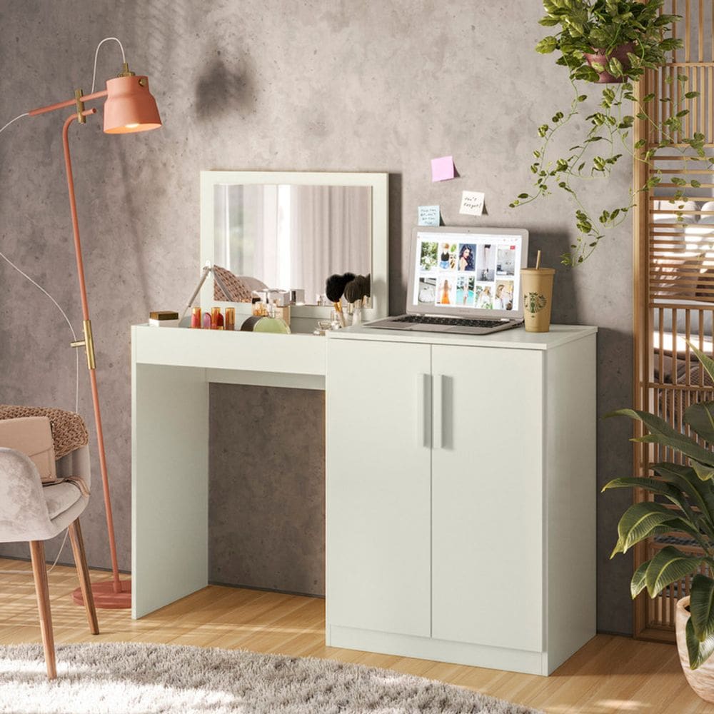 Mesa Escrivaninha / Penteadeira com Espelho Belle - MobiBaby