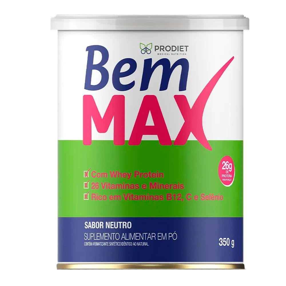 Bem Max Prodiet Suplemento Alimentar em Pó Sabor Neutro 350g
