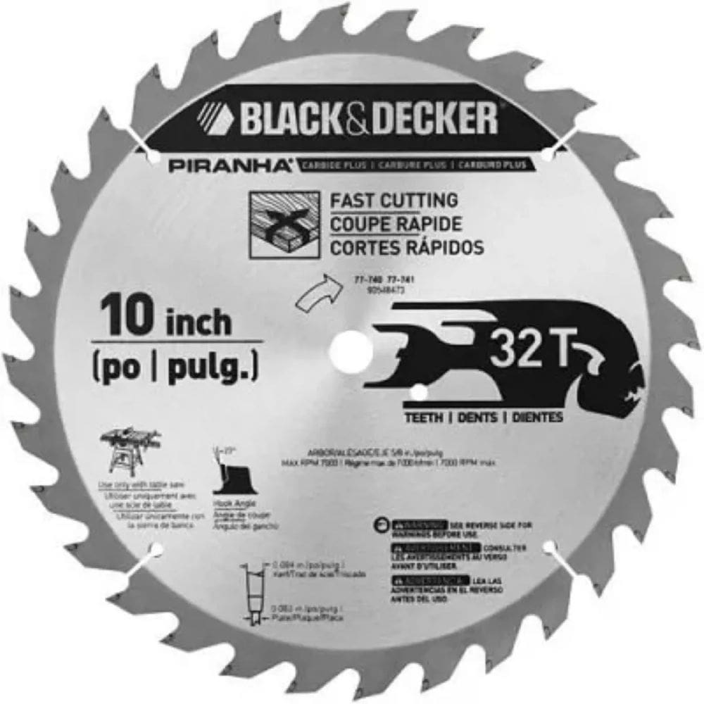 Disco Serra 254x2x16mm 32d P/ Madeira Fastcut Black & Decker