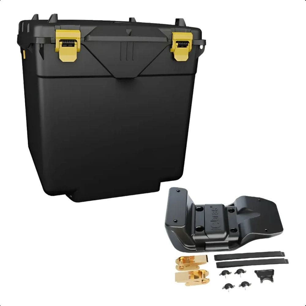 Caixa Baú Bauleto 110 Litros Com Suporte Universal Motoboy Icbras