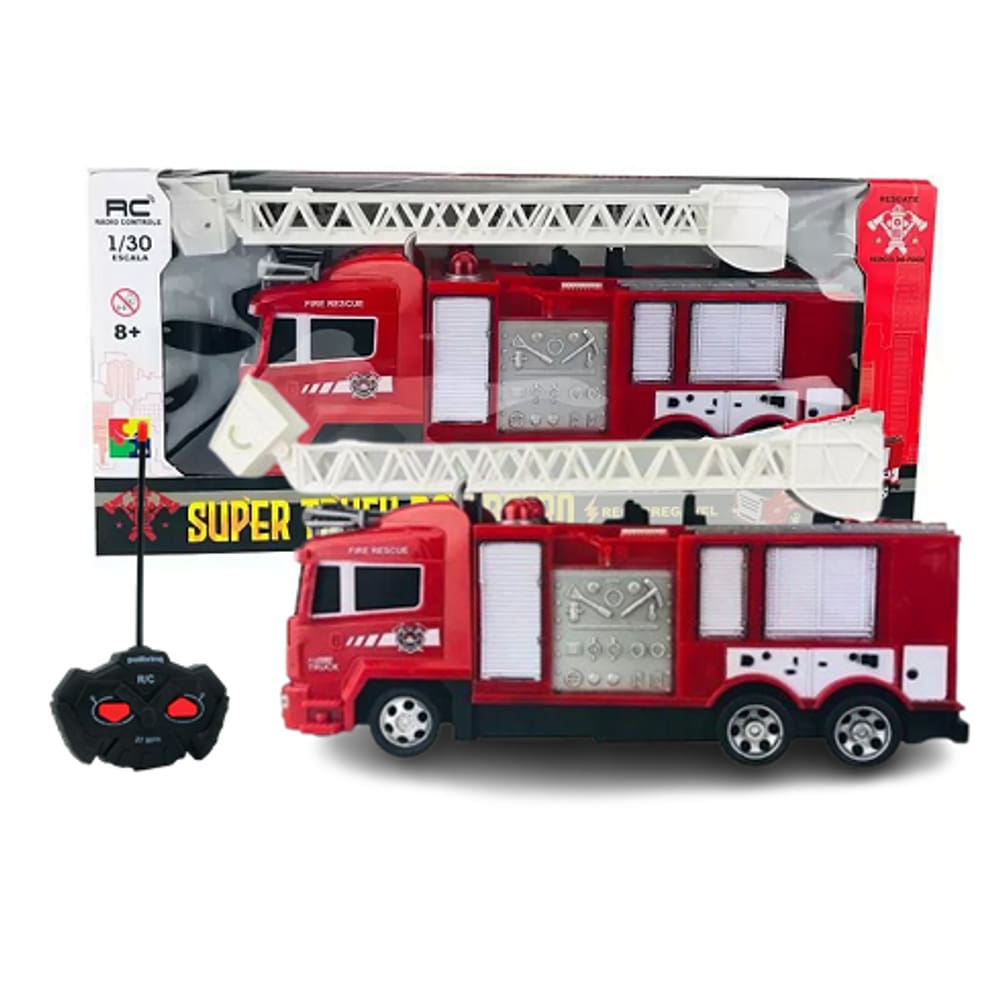 Caminhão Controle Remoto Truck Bombeiro Vermelho