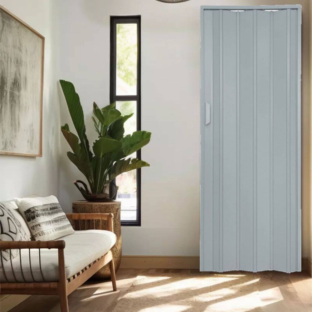 Porta Sanfonada 210x62cm Cinza - 697 - BARIRI | Extra