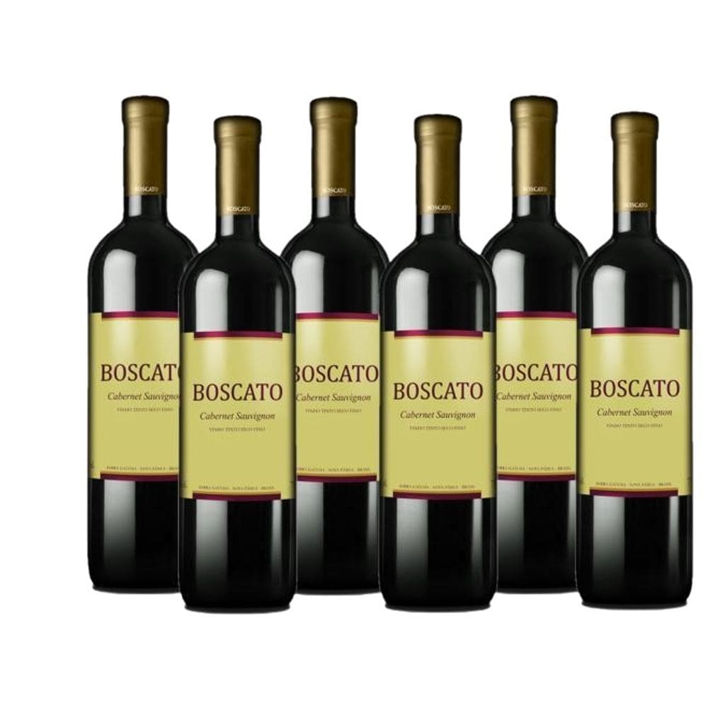 Vinho Tinto Boscato Seco Cabernet Sauvignon 750Ml 6 Unidades