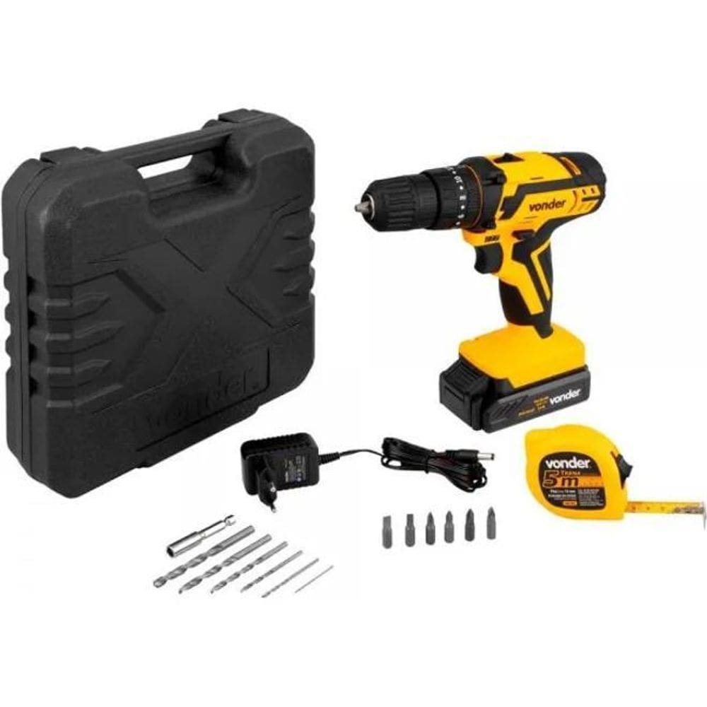 2X Vonder Furadeira E Parafusadeira A Bateria Pfv 012