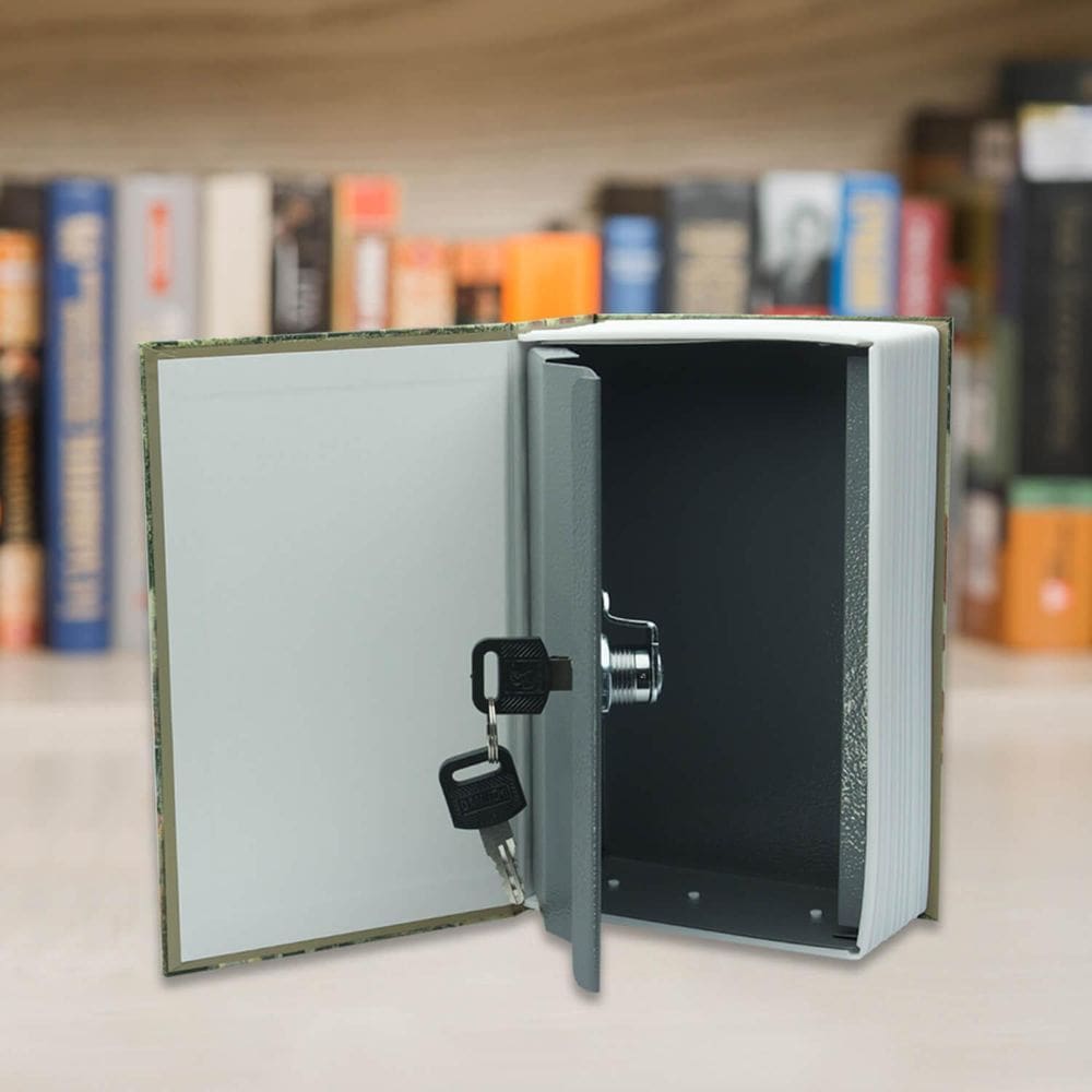 Cofre Livro Camuflado 2 Chaves Discreto Porta Joias Love