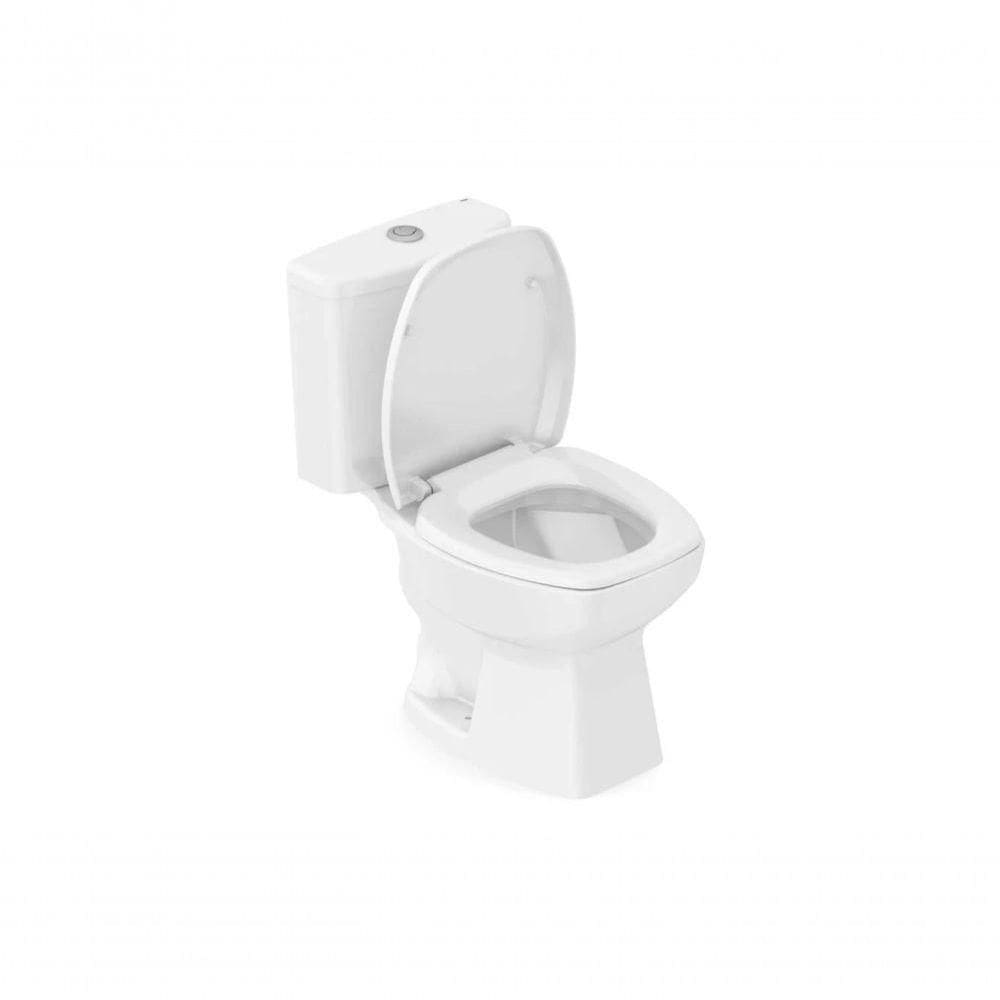 Kit Vaso Sanitário E Caixa Acoplada Com Acessórios Thema Branco