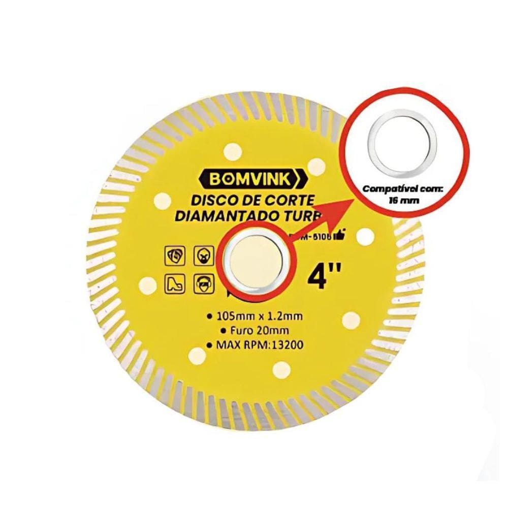 Disco De Corte Diamantado Turbo Para Alta Qualidade De Corte