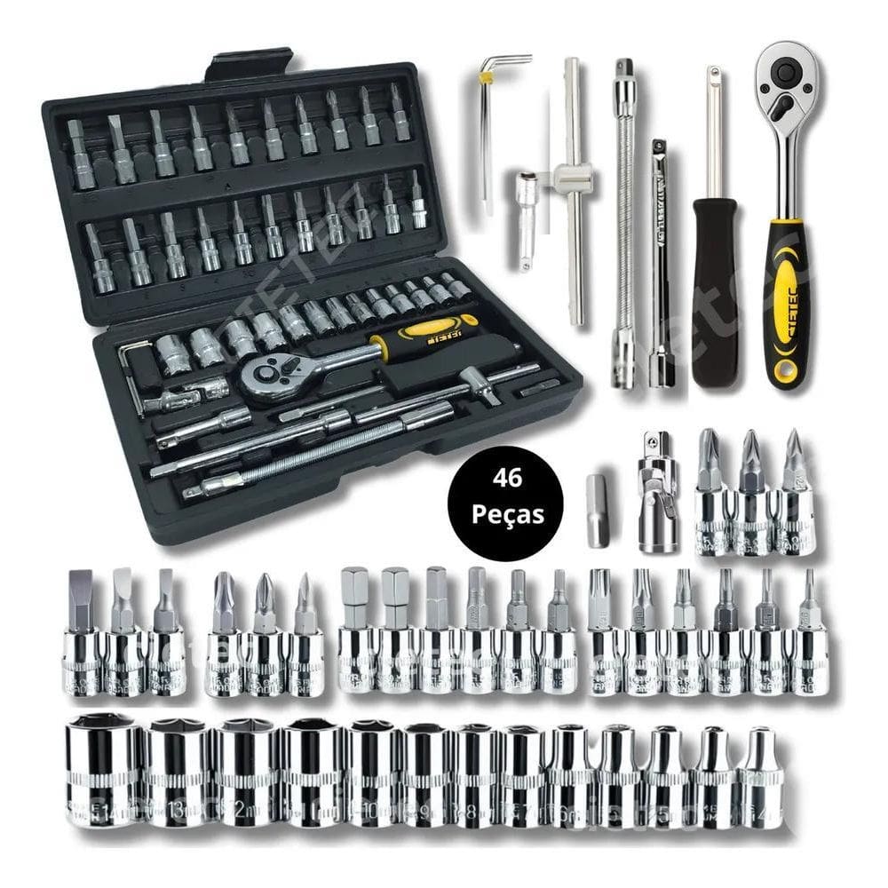 Jogo De Chave Soquete Catraca Chave De Fenda Philips Soquete