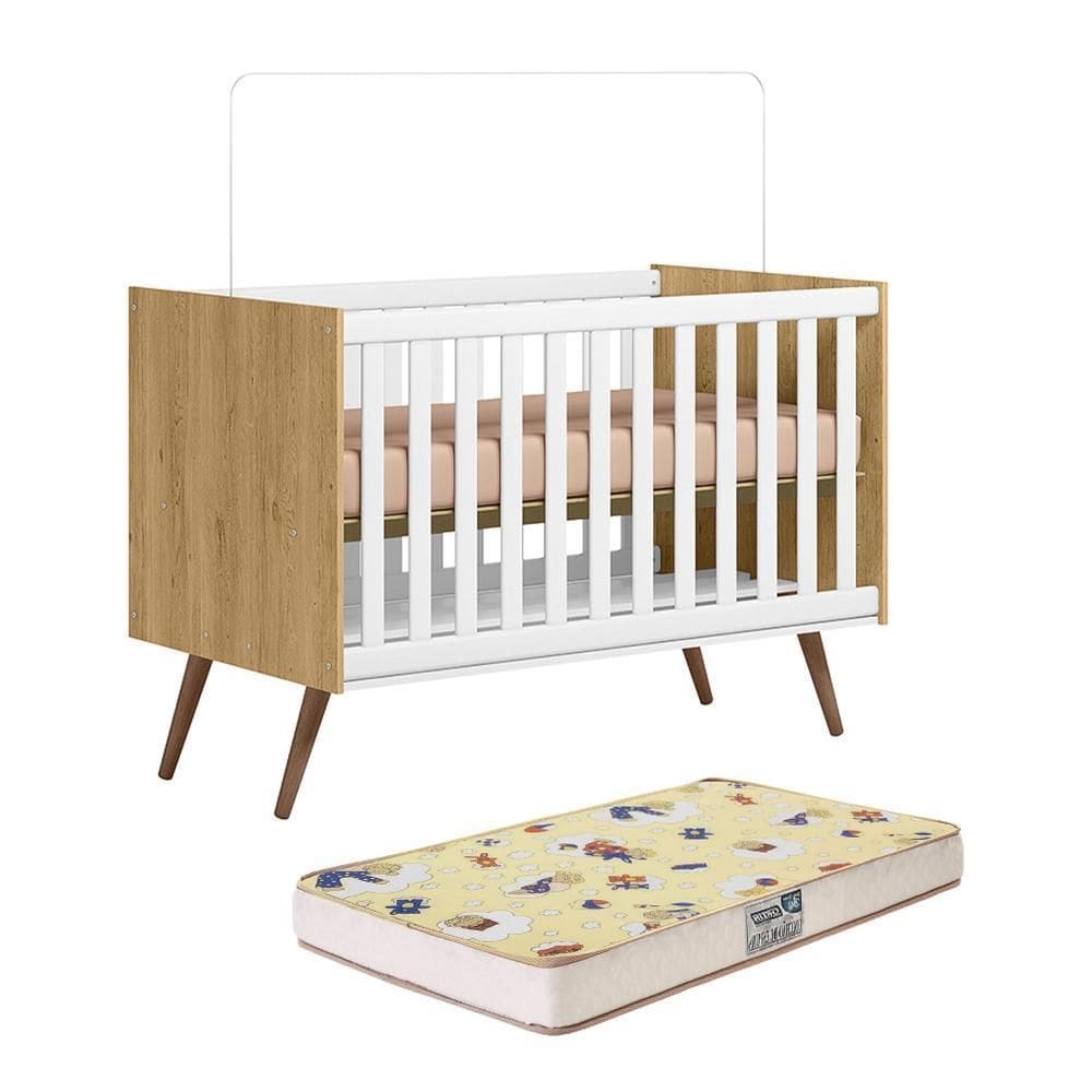 Berço Mini Cama Q Encanto Retrô com Colchão Supreme - Qmovi