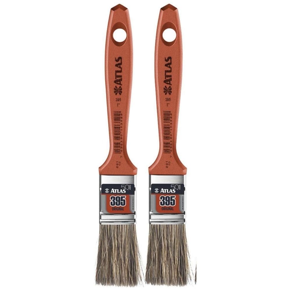 Pincel Trincha 25Mm Cerdas Gris Latéx E Acrílica Kit 06Un