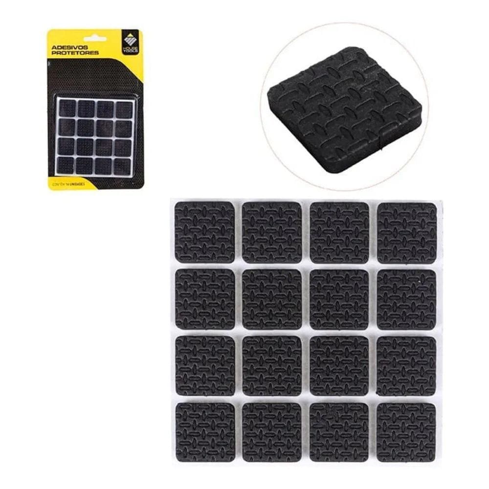 2X Protetor Pé Cadeira Cama Borracha Adesivo Anti Deslizante