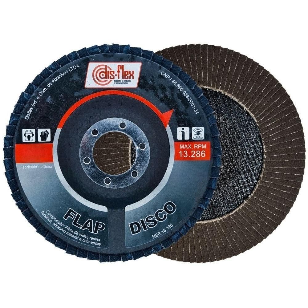 Disco De Lixa Flap-Disc Cônico 7Pol G60 - 09.014 - Disflex