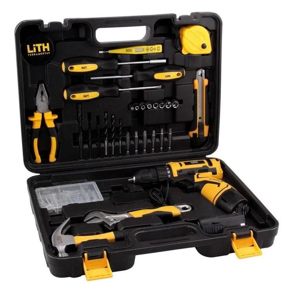 2X Parafusadeira/Furadeira A Bateria 12V Lítio E Acessórios