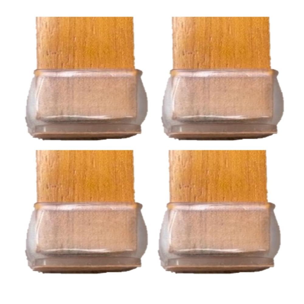 Protetor Pezinho Quadrado Para Cadeira Pé De Moveis C Feltro