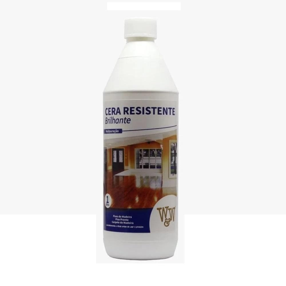 Cera Para Piso De Madeira Resistente Brilhante - W&W 1L