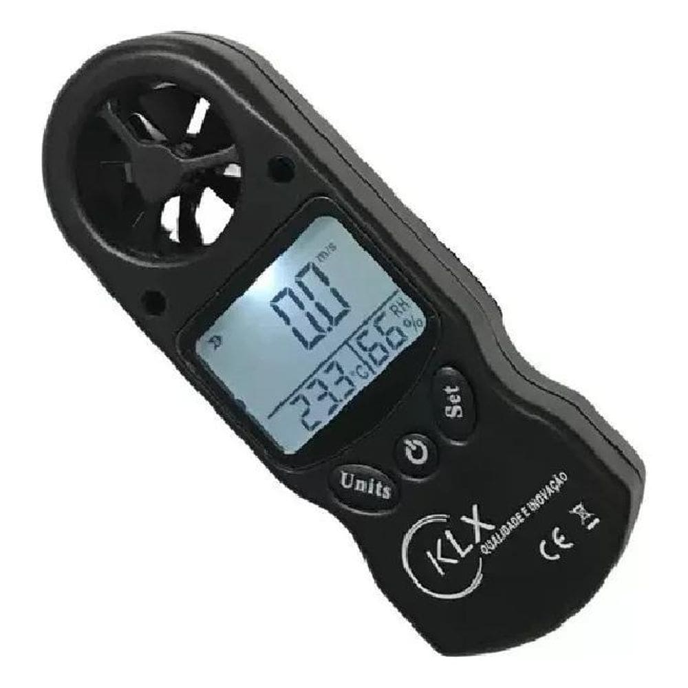 2X Termometro Anemômetro Medidor Vento Humidade