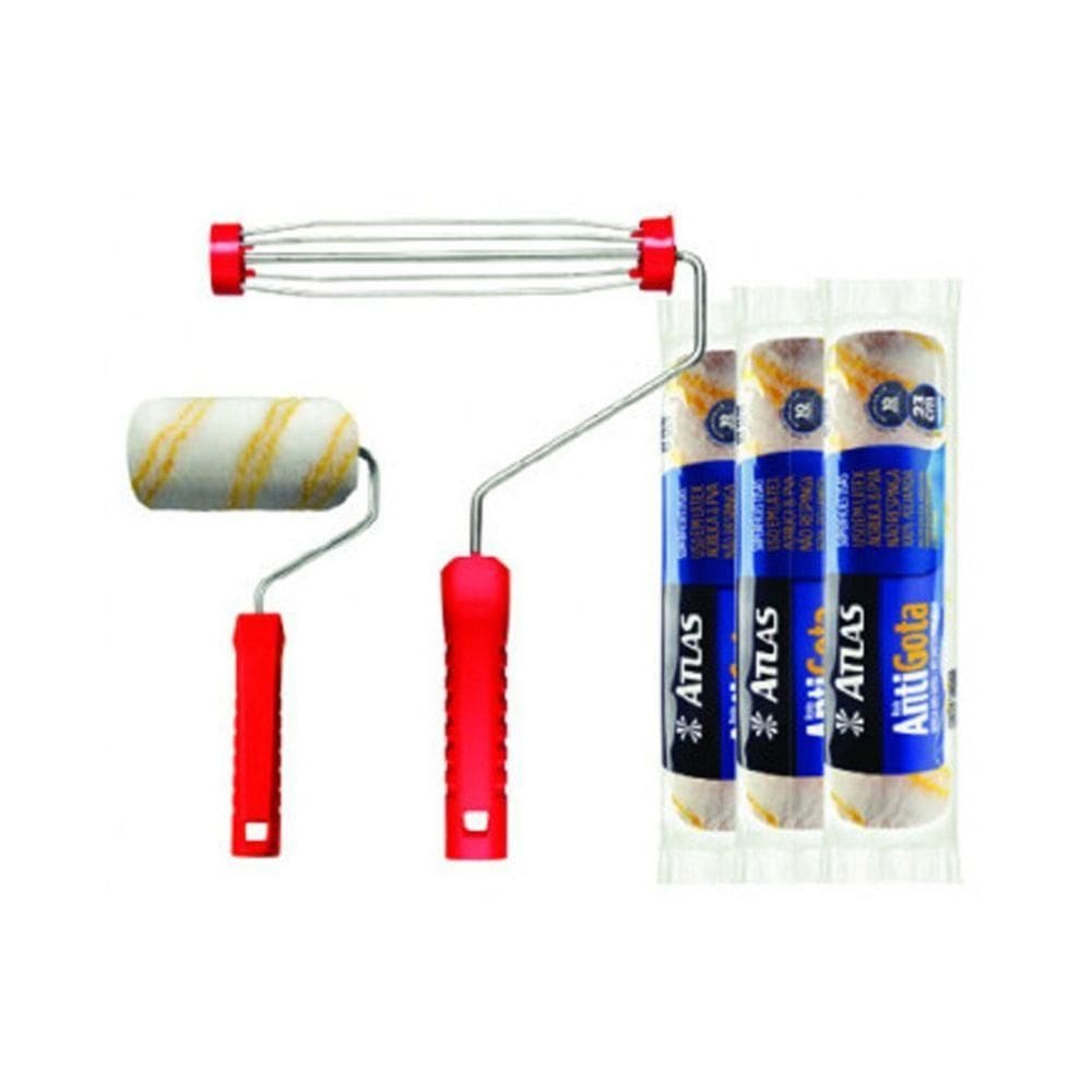 Kit De Pintura Antigotas 23cm 5 Peças 4321 - Atlas